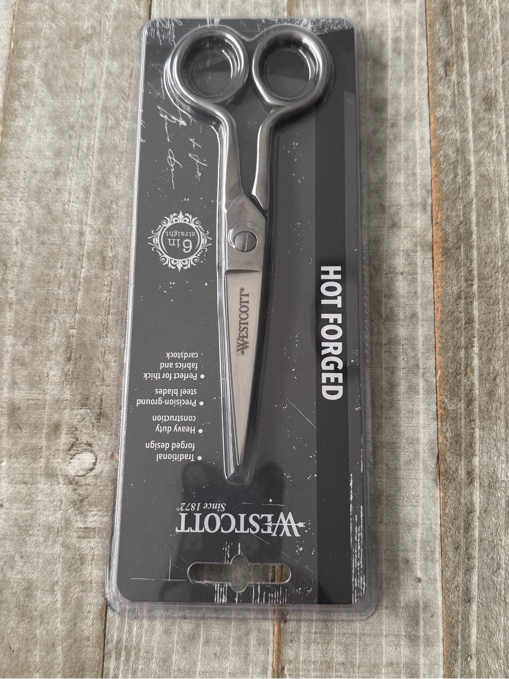 Westcott Hot Forged 6in Straight Scissors Precision Ground Steel Blades